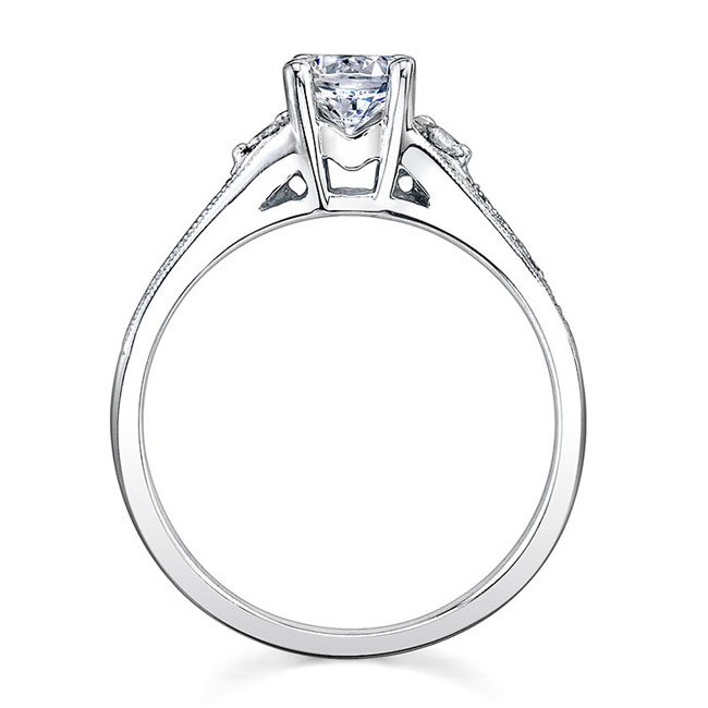 Half Carat Moissanite Pave Bridal Set Image 2