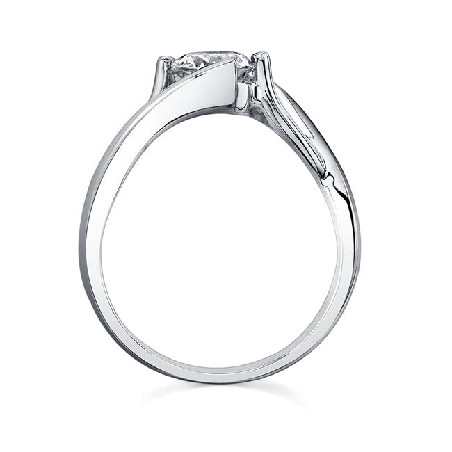 Split Band Solitaire Moissanite Engagement Ring Image 2