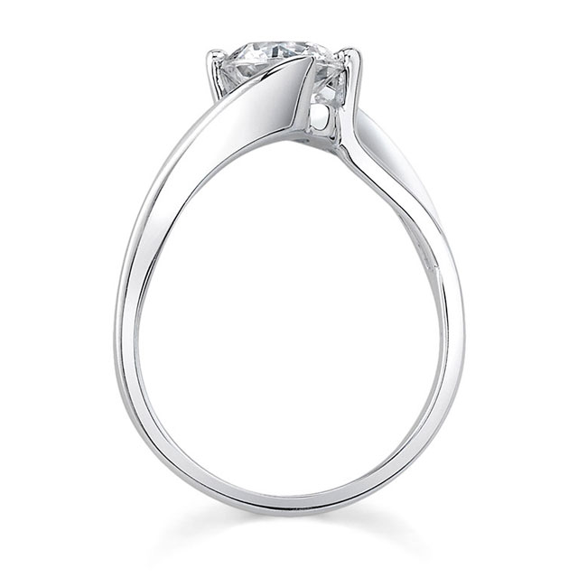 Half prong Moissanite Solitaire Ring Image 2