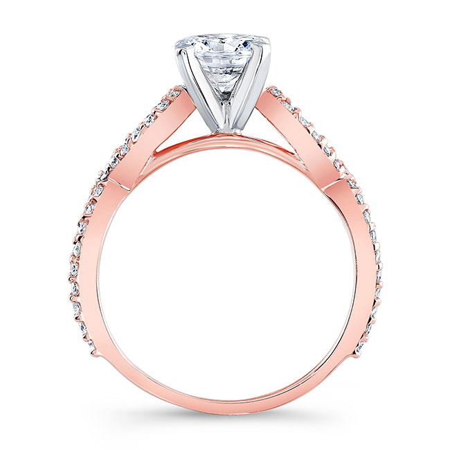 Rose Gold Moissanite Infinity Engagement Ring Image 2