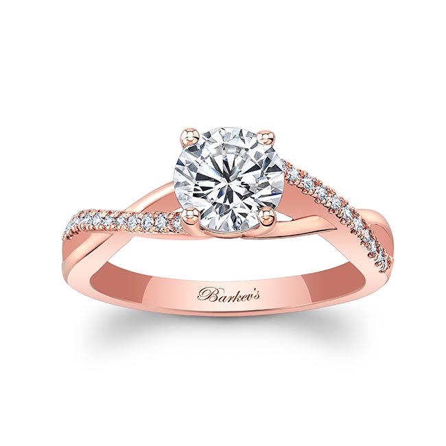 Rose Gold Simple Diamond Ring