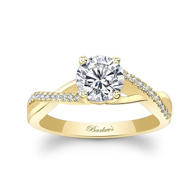 Yellow Gold Simple Diamond Ring