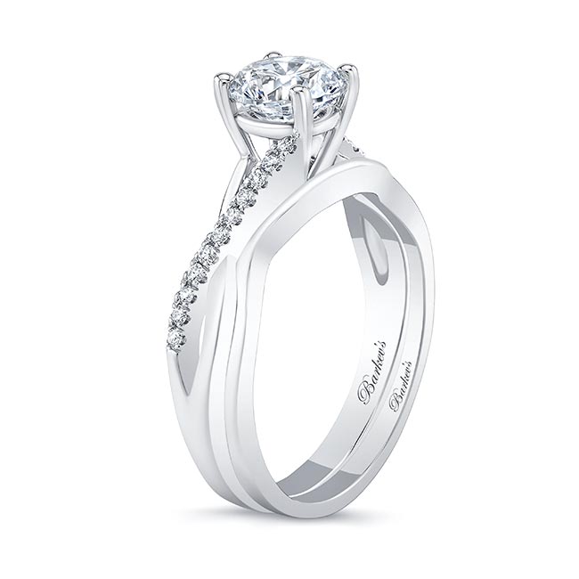 Simple Moissanite Bridal Set Image 2