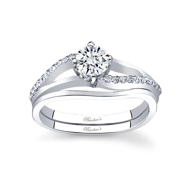 Half Carat Moissanite Wedding Set