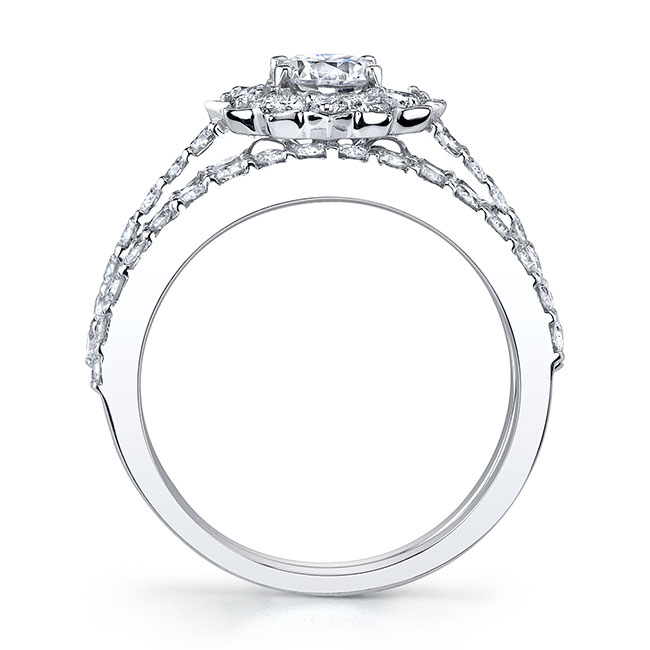 Starnish Halo Moissanite Bridal Set Image 2