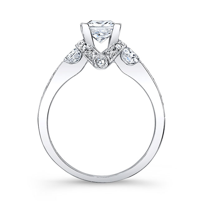 Princess Cut Moissanite Three Stone Ring Image 2