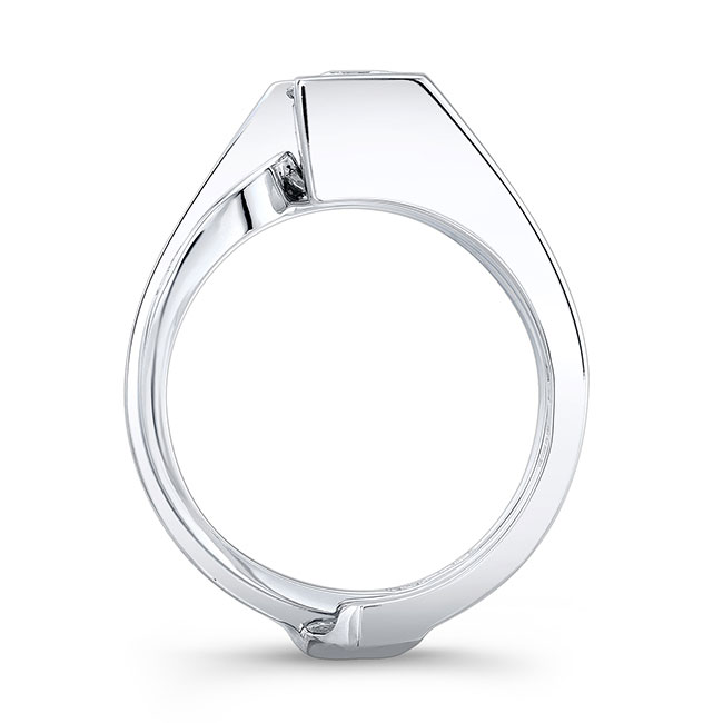 Unique Interlock Solitaire Moissanite Bridal Set Image 2