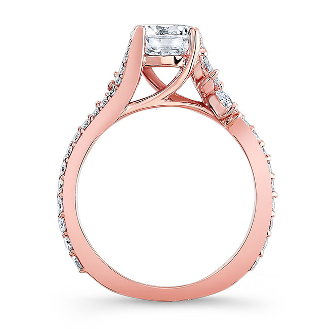 Rose Gold 1 Carat Round Lab Grown Diamond Ring Image 2