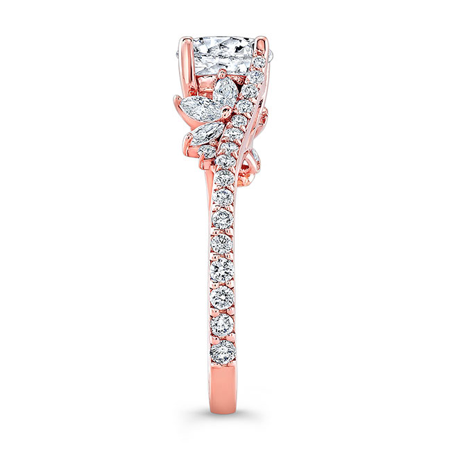 Rose Gold 1 Carat Round Lab Grown Diamond Ring Image 3