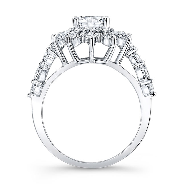 Lotus Flower Moissanite Engagement Ring Image 2