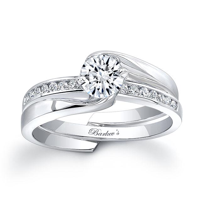 Platinum Half Carat Interlock Bridal Set