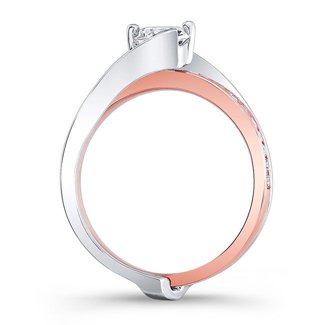 White Rose Gold Half Carat Interlock Bridal Set Image 2