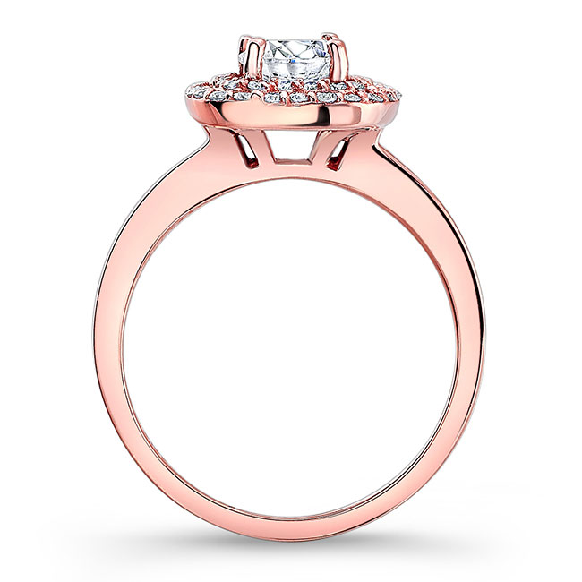 Rose Gold Double Halo Engagement Ring Image 2