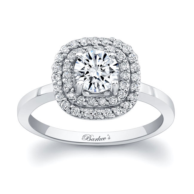 Double Halo Engagement Ring