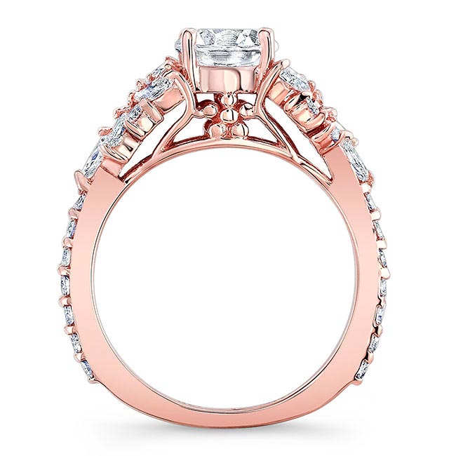 Rose Gold Vintage Lab Diamond Marquise Ring Image 2