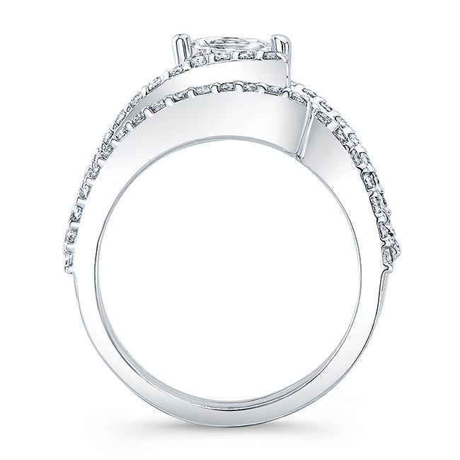 Split Shank Princess Cut Bridal Set Image 2