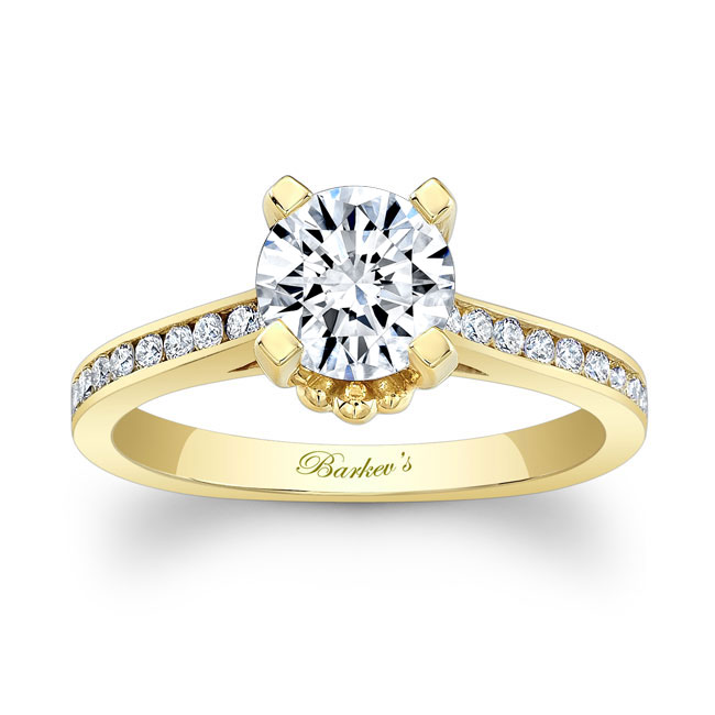 Yellow Gold Channel Set Diamond Ring