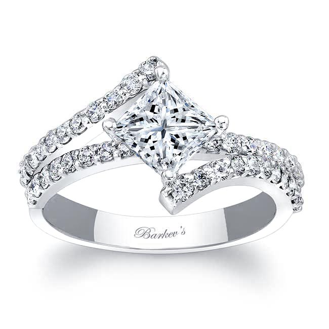 Platinum Kite Set Engagement Ring