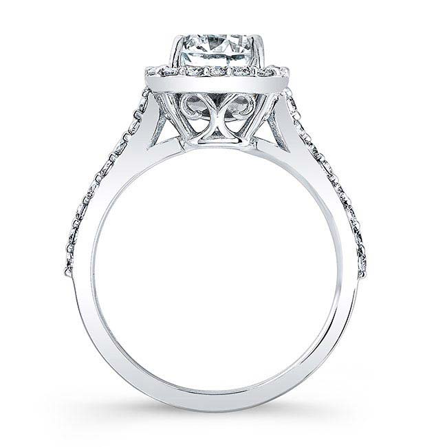 Radiant Cut Diamond Halo Ring Image 2