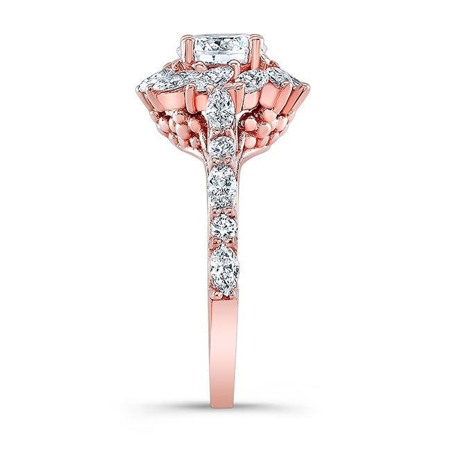 Rose Gold Sunflower Engagement Ring Image 3