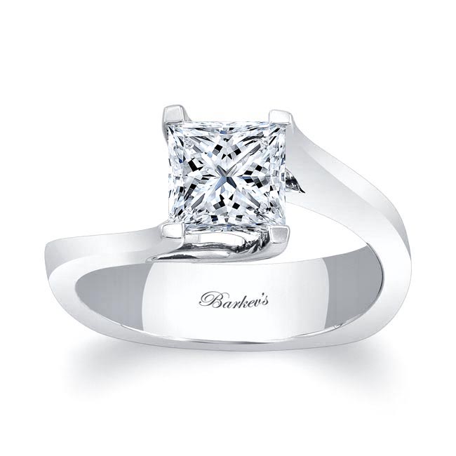 1.25 Carat Princess Cut Moissanite Solitaire Ring