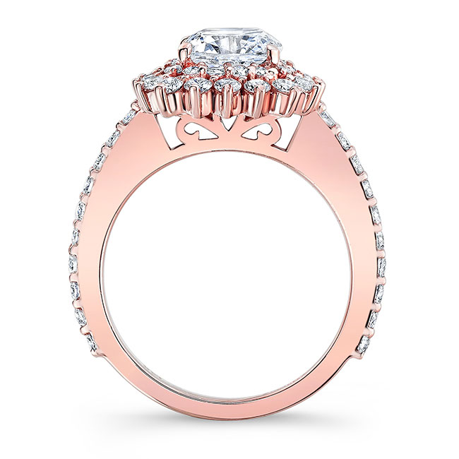 Rose Gold Starburst Engagement Ring Image 2