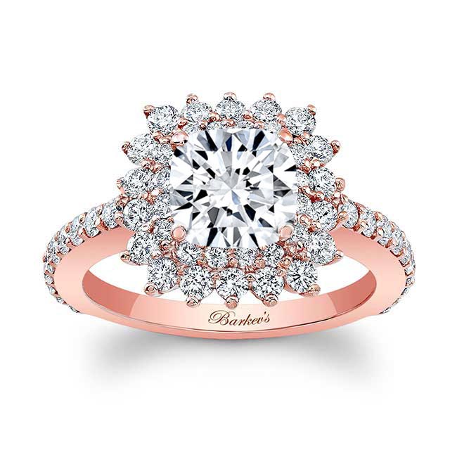 Rose Gold Starburst Engagement Ring