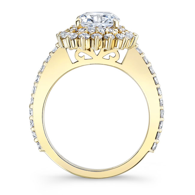 Yellow Gold Starburst Engagement Ring Image 2