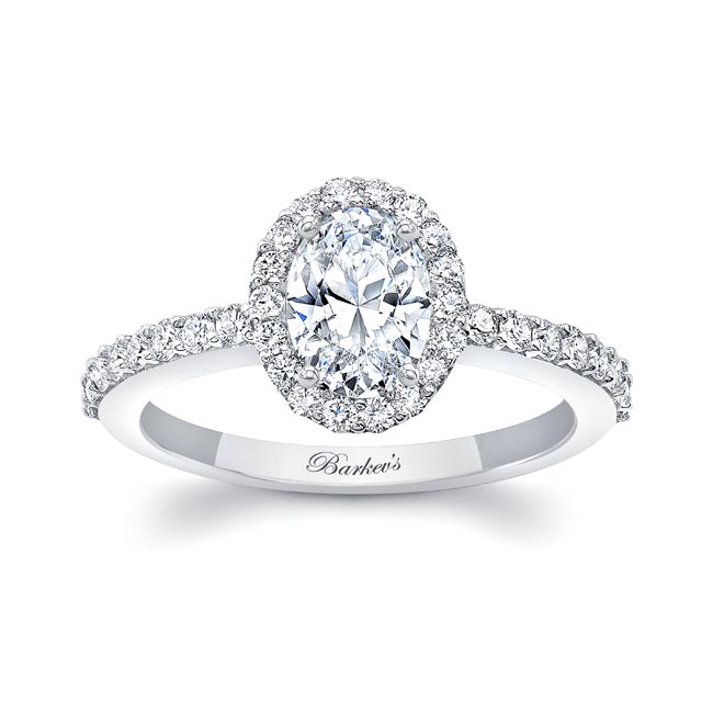 Oval Lab Grown Diamond Halo Engagement Ring