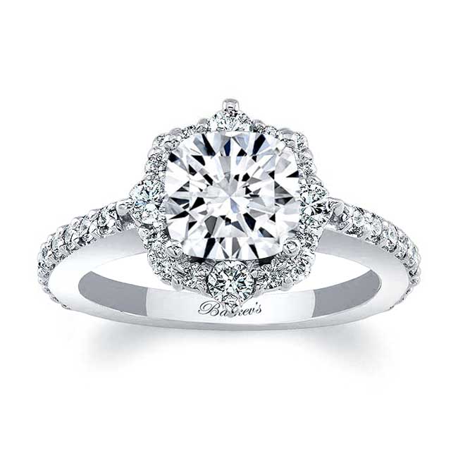 Halo Cushion Cut Ring