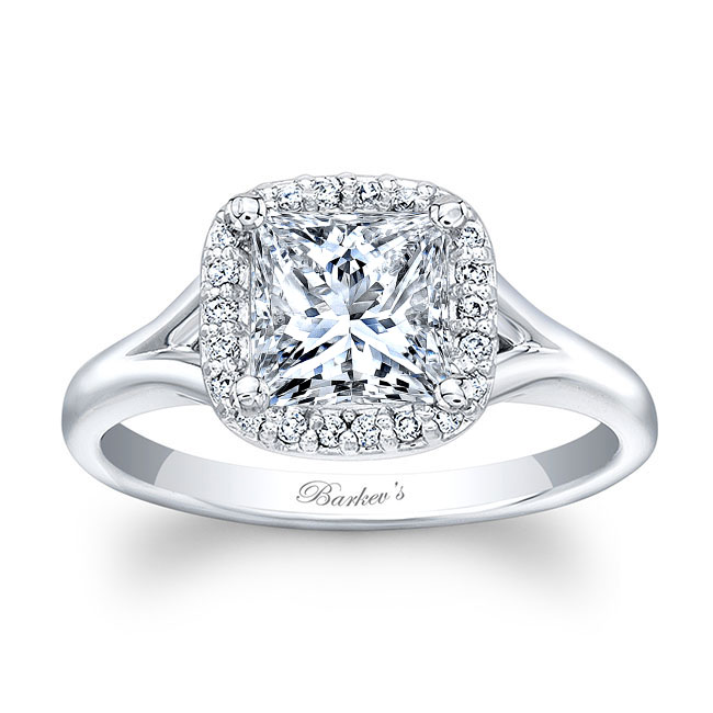 Princess Cut Halo Ring