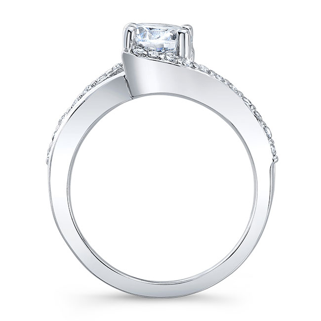 Curved Moissanite Engagement Ring Image 2