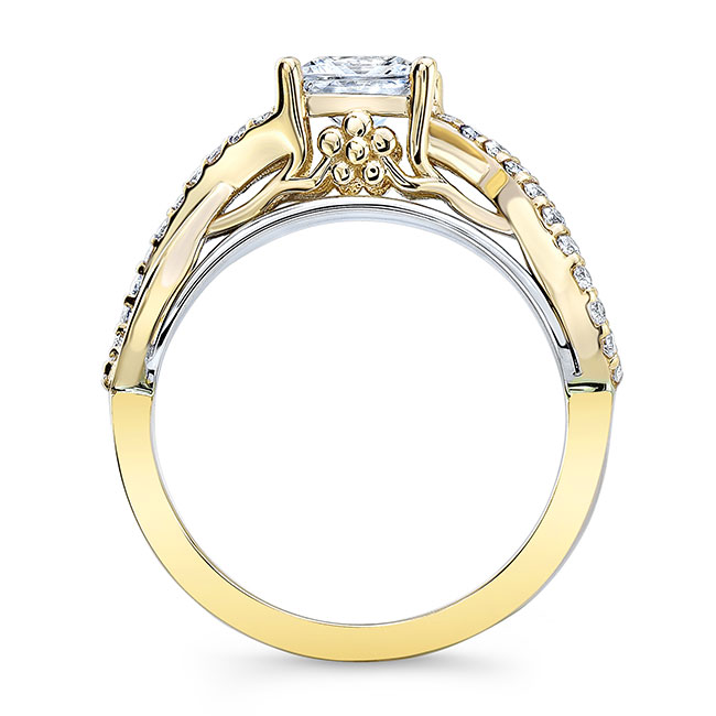 Yellow Gold Cathedral Engagement Ring Image 2