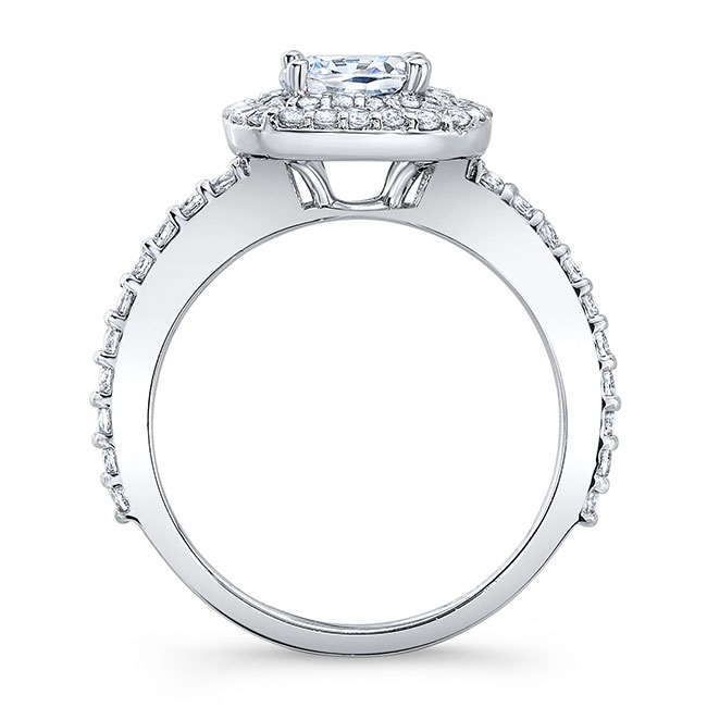 Cushion Cut Double Halo Engagement Ring Image 2