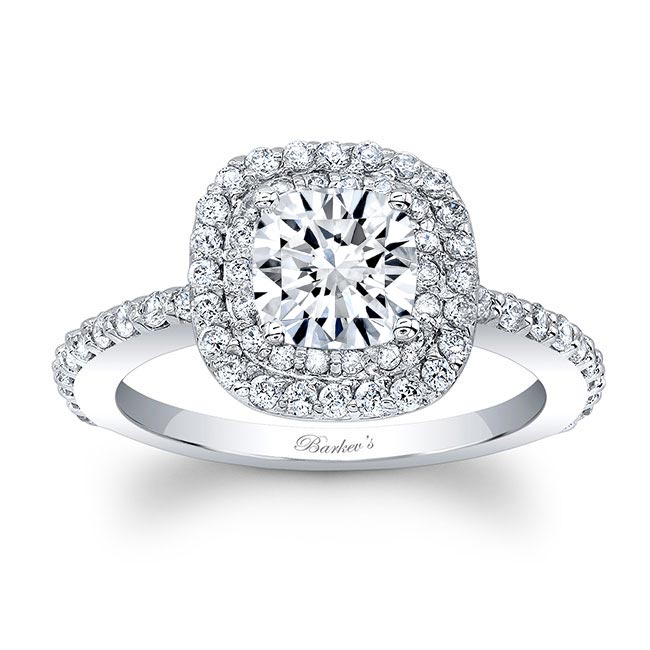 Cushion Cut Double Halo Engagement Ring