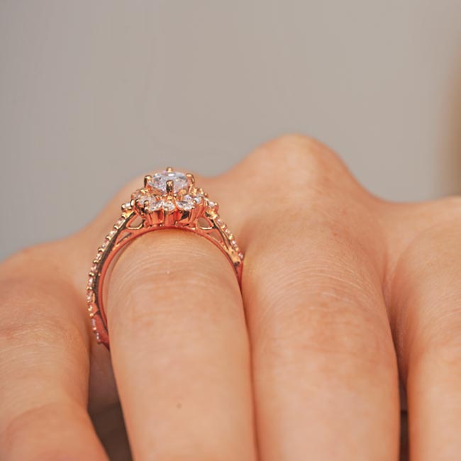 Rose Gold Marquise Diamond Engagement Ring Image 4