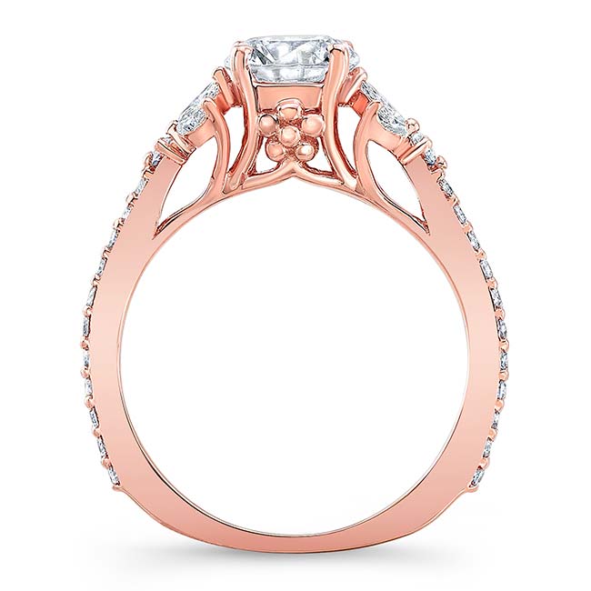 Rose Gold Leaf Engagement Ring Image 2