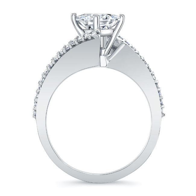 Princess Cut Moissanite Bypass Ring Image 2