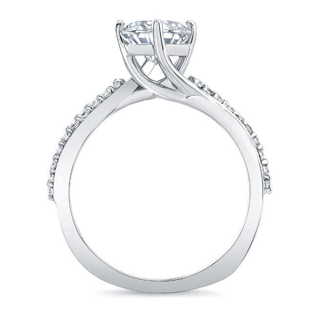 Princess Cut Twist Engagement Ring Image 2