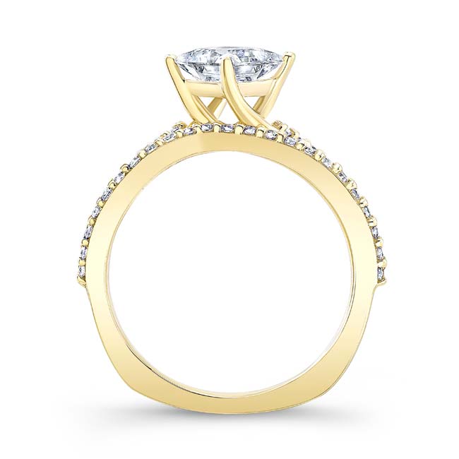 Yellow Gold Twisted Moissanite Bridal Set Image 2