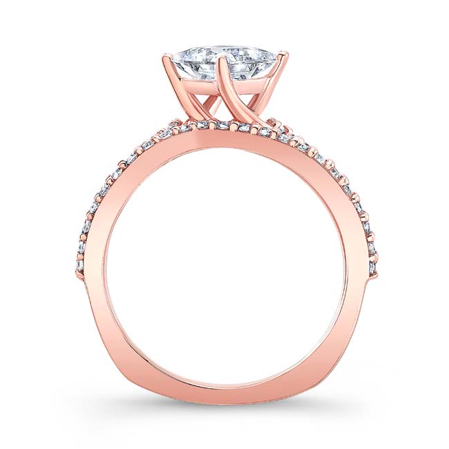 Rose Gold 2 Carat Twisted Bridal Set Image 2