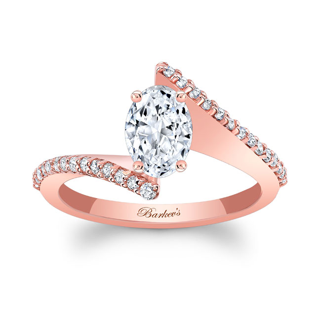 Rose Gold Oval Lab Grown Diamond Ring