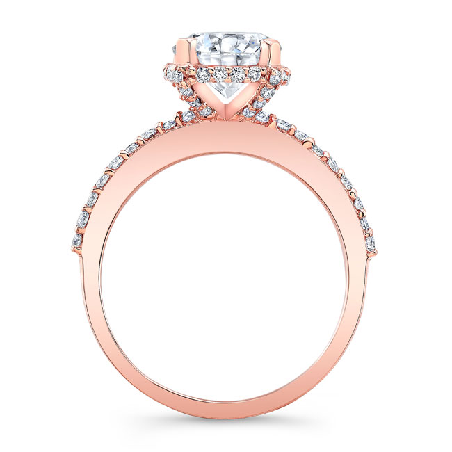 Rose Gold Hidden Halo Ring Image 2