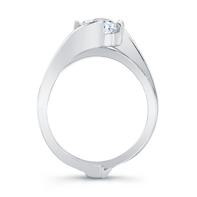 White Gold Interlocking Wedding Ring Set Image 2