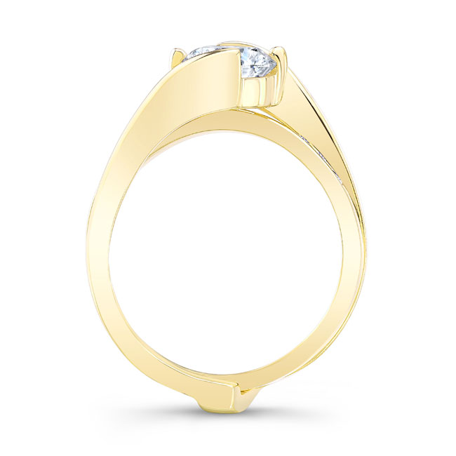 Yellow Gold Interlocking Wedding Ring Set Image 2