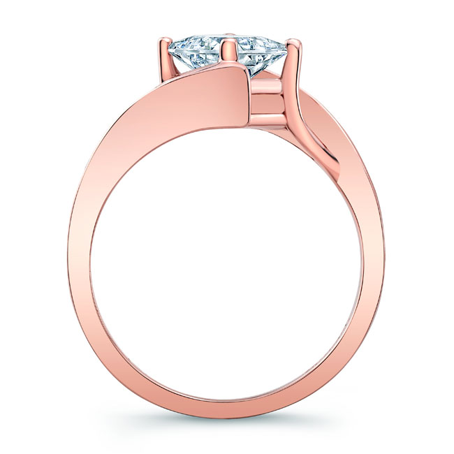 Rose Gold Unique Princess Cut Ring Image 2