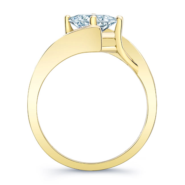 Yellow Gold Unique Princess Cut Ring Image 2