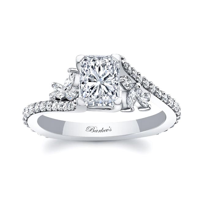 Platinum 1 Carat Radiant Cut Diamond Ring