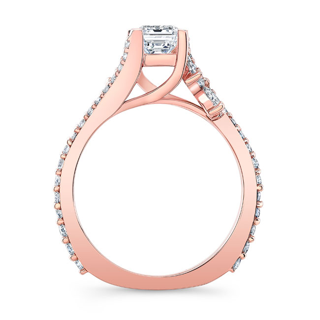 Rose Gold 1 Carat Radiant Cut Diamond Ring Image 2