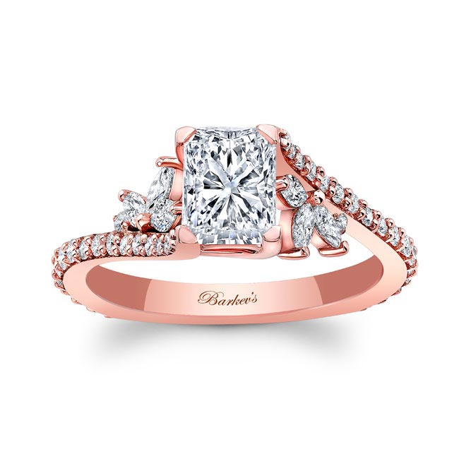 Rose Gold 1 Carat Radiant Cut Diamond Ring